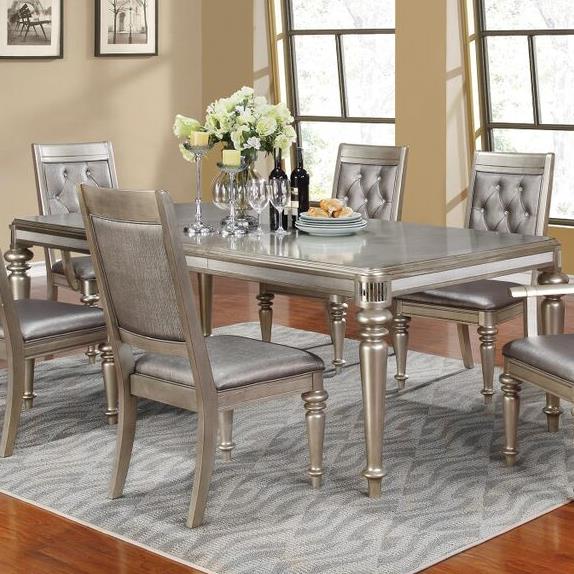 Coaster 4147 damen natural store and white dining table